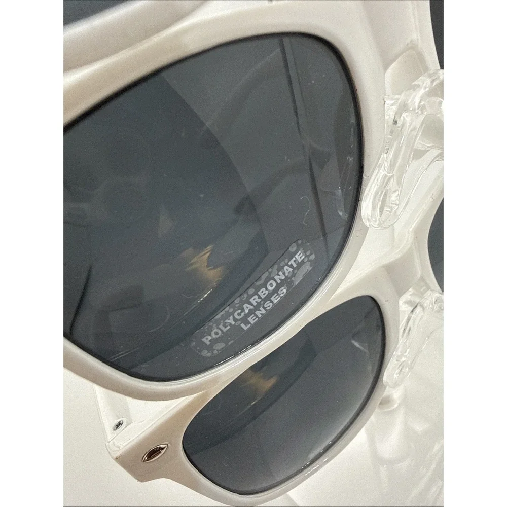 3 X Sunglasses Square White Frame Green Lens  UV Protective WHOLESALE DEAL -NWT